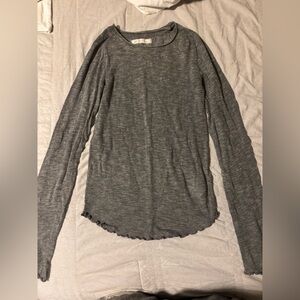 We The Free Charcoal Long Sleeve Top